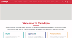 Desktop Screenshot of paradigmpr.ca