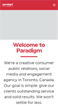 Mobile Screenshot of paradigmpr.ca
